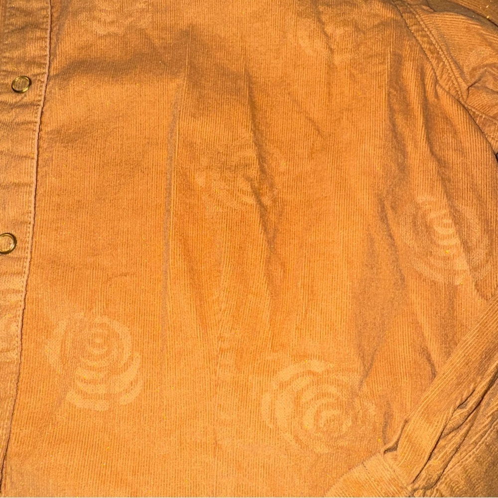 Women's Orange Button Down Shirt - Picture 3 of 6